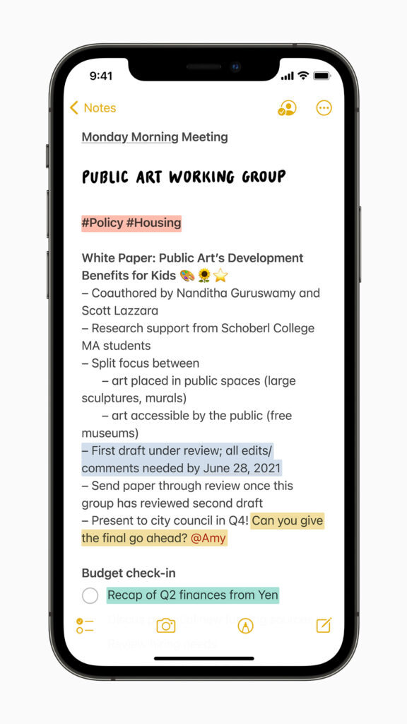 Apple iPhone12Pro iOS15 notes 060721 1