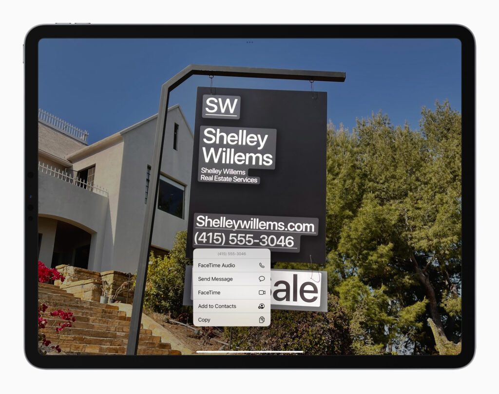 Apple iPadPro iPadOS15 photos LiveText 060721 1