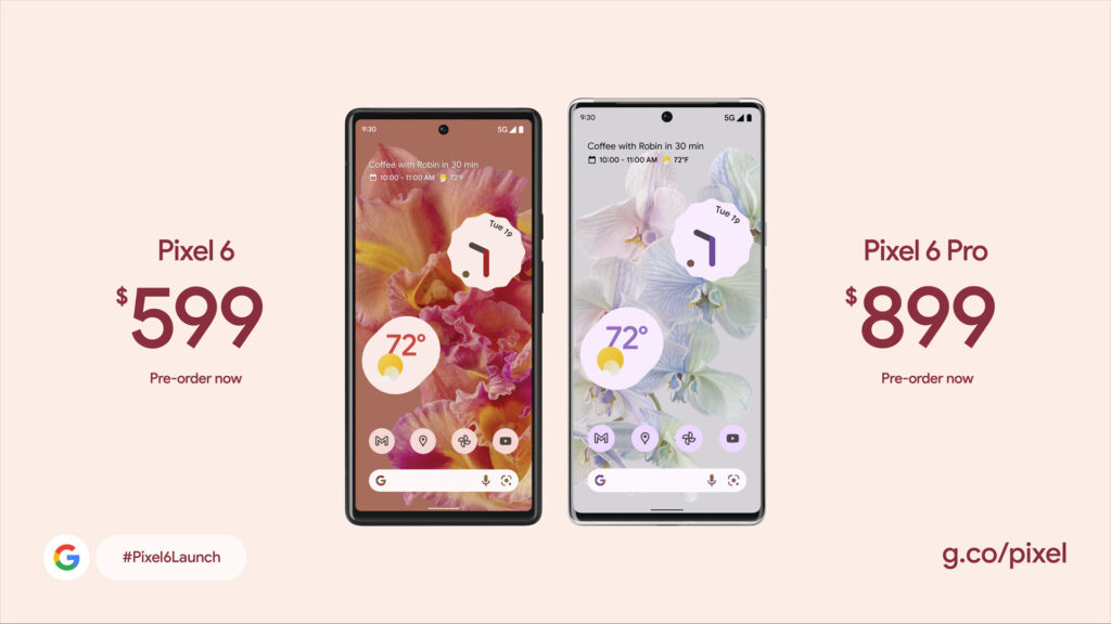 Google Pixel 6 pricing