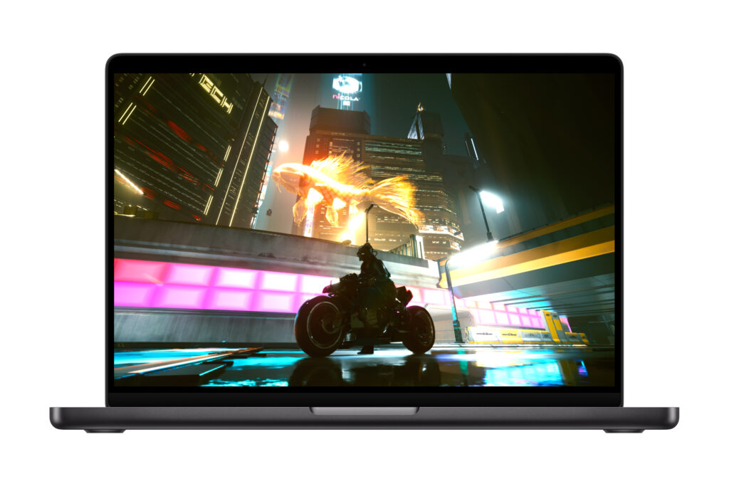 Apple MacBook Pro 14 in gaming Cyberpunk 2077 Ultimate Edition 251015